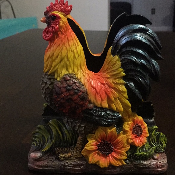 Other - GIFT IDEA rooster and sunflower napkin holder